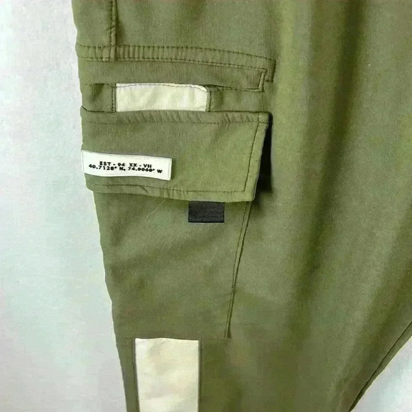 Rock Salt Cargo Joggers Size XL* Green Rayon Nylon Spandex - Picture 6 of 13